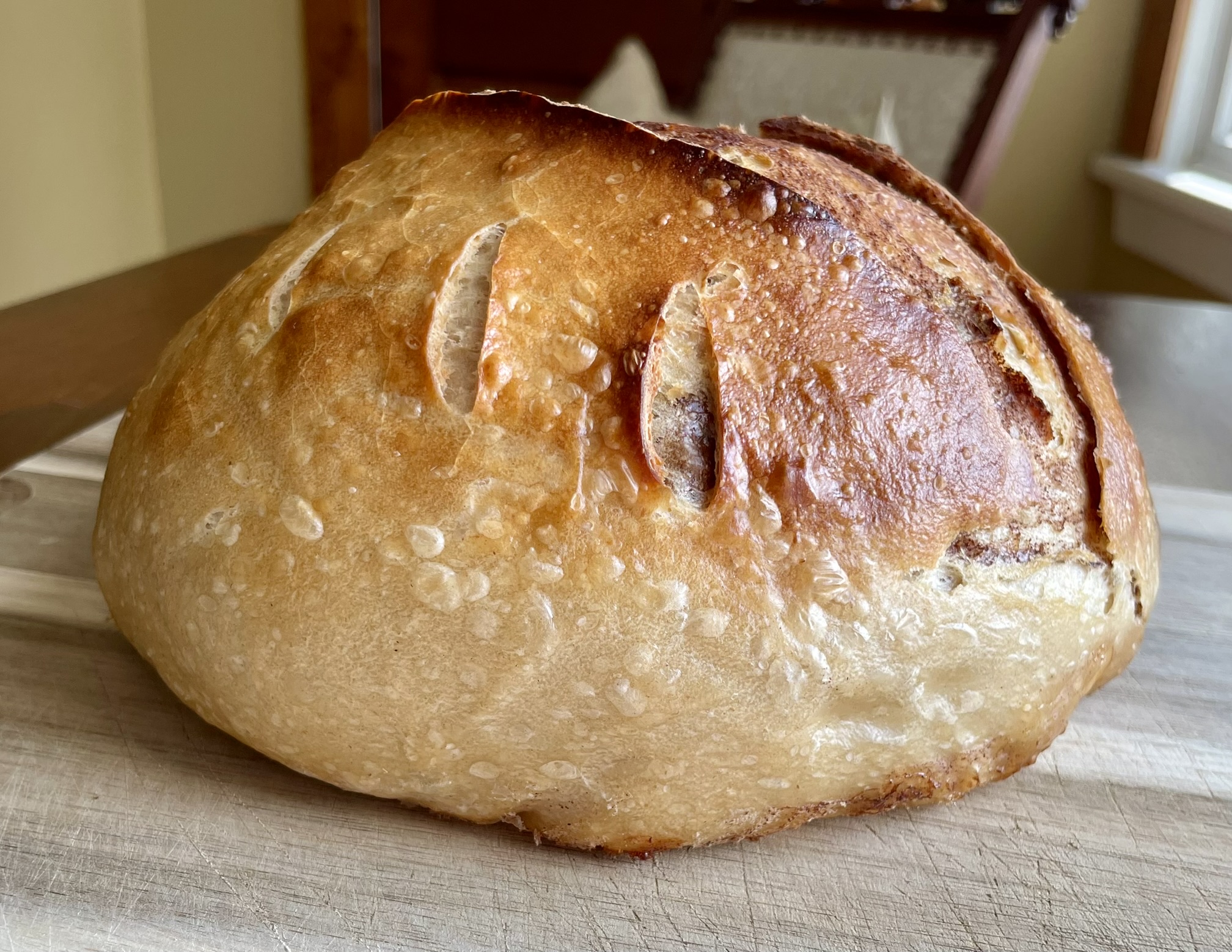 Cinnamon brown sugar sourdough whole loaf