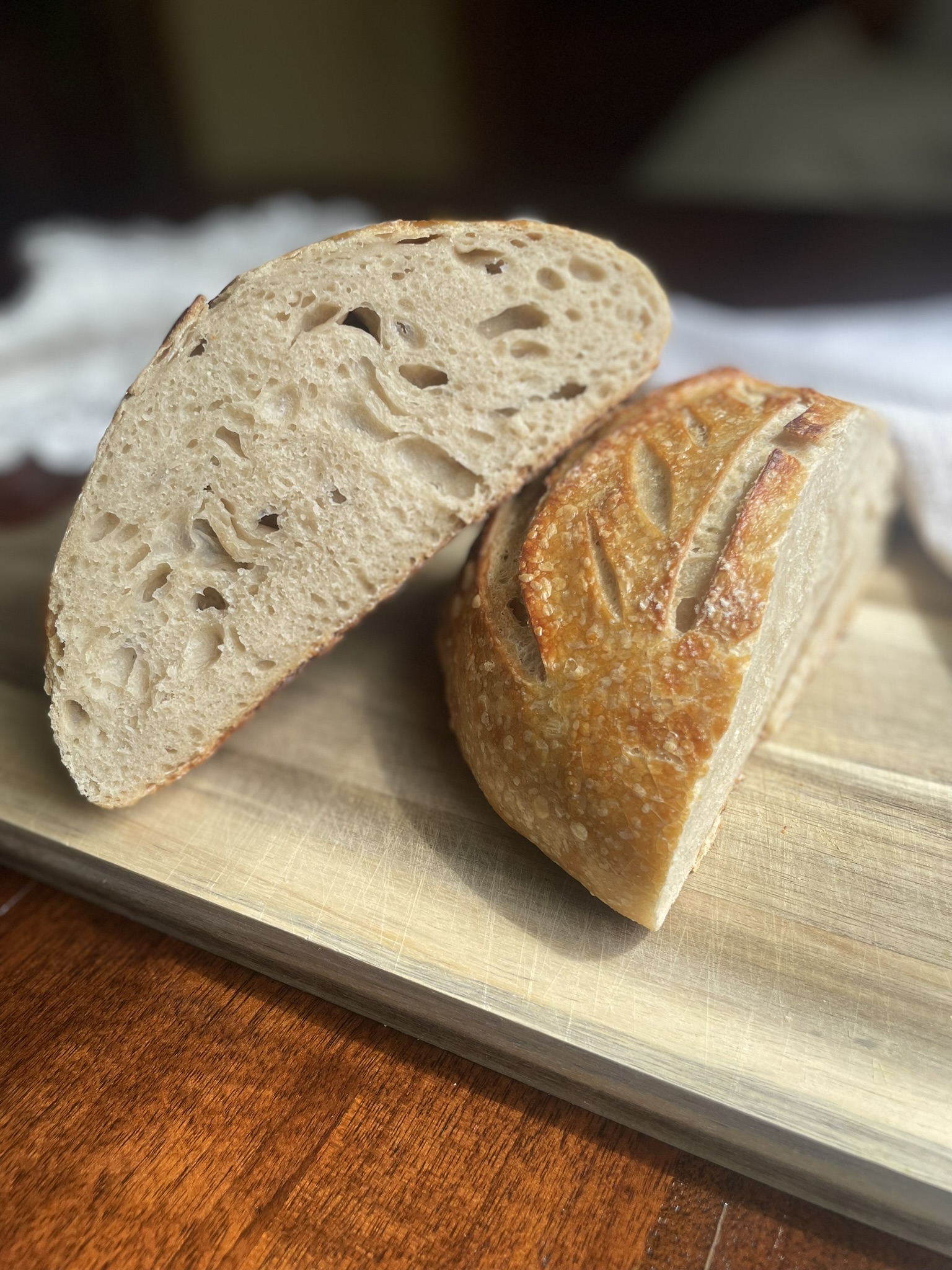 Classic sourdough open crumb